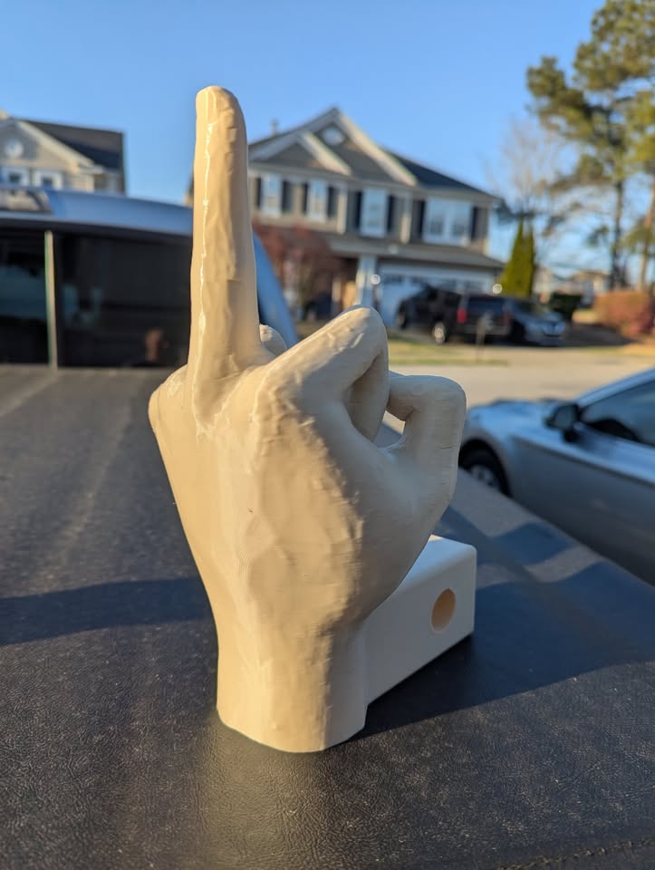 MIDDLE FINGER TOWING HITCH COVER 2"