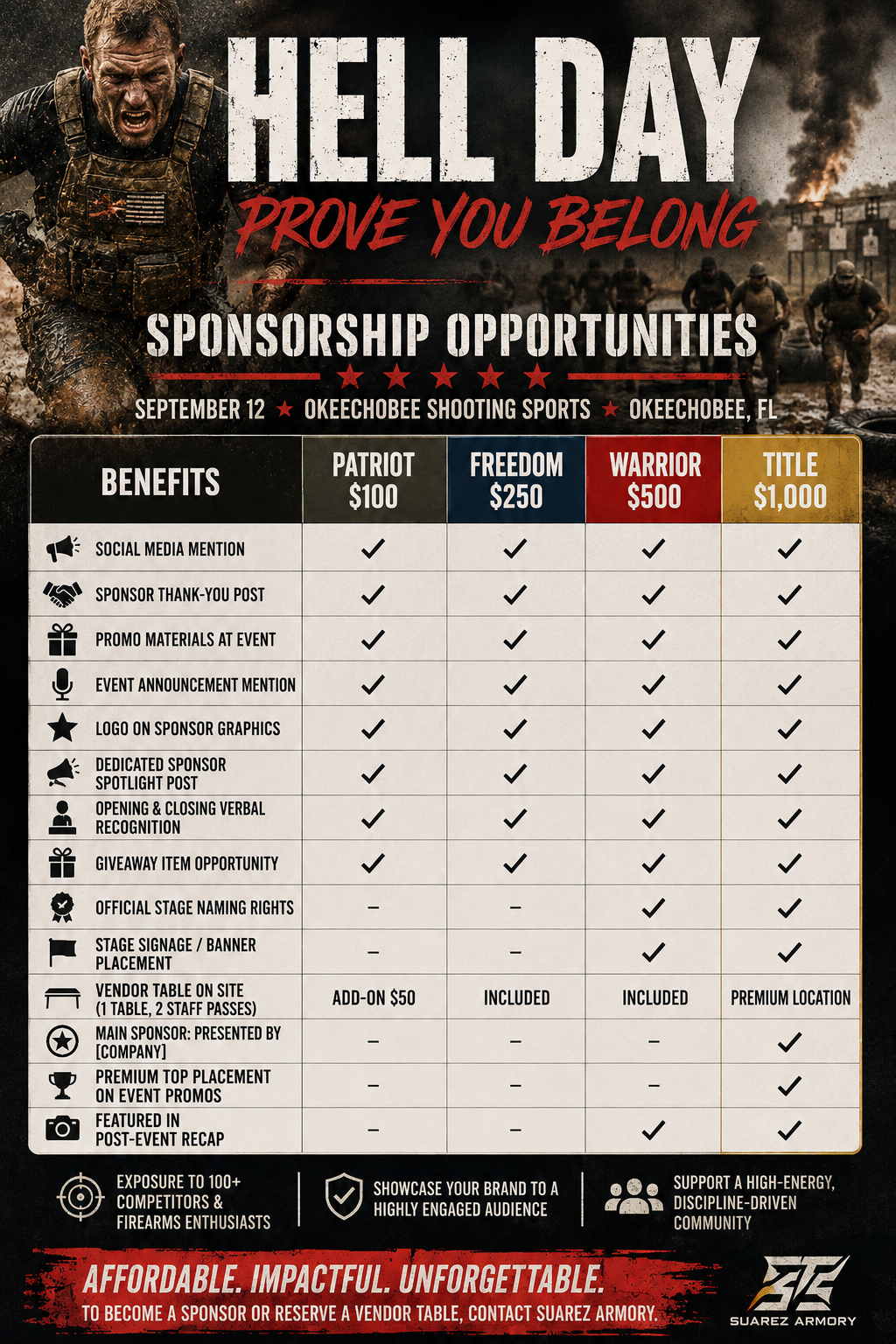 9/12 HELL DAY - SPONSOR 100